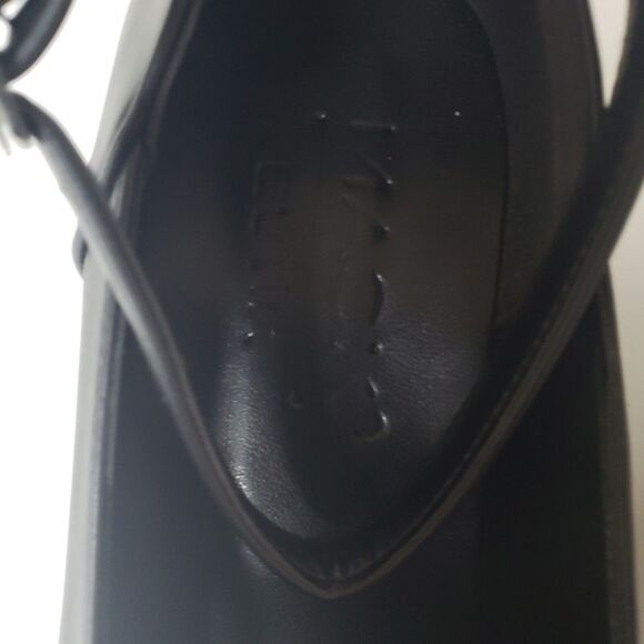 Women’s Mask Butik Handmade Genuine Black Leather Ankle Strap Shoes Size 38 NWOB - Picture 7 of 10